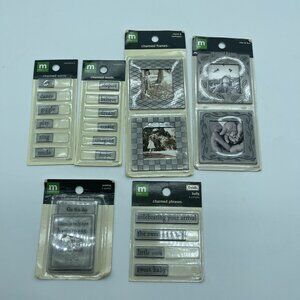 Making Memories Charms Silver Phrases Frames Small Plaques